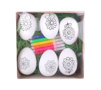 Painting Easter Eggs - Artistic Color Kit, Bright Craft Set, 6 Egg Painting Collection Pack, Seasonal Creative Activity Box, Fun Art Practice Set, Spring Festival Craft Supply Use For Home Party