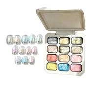 Painting Gel 12Colors No Wipe Silk Satin Palette Gel Nail Paint