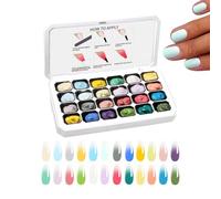 Painting Gel | 24-Grid Gradient Sponge Pat DIY | Gradient Painting Gel | Pure Color Soak Off Ģel For Paint- For French Manicure DIY Manicure Beauty Personal Home Salon