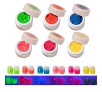 Painting Gel, Solid Sponge Pat, Nail Polish Gel, Beauty Care Products, Gradient Effect and Creative Manicure Art for Women Salon Girl Beginner Home, Convenient Carry, 8ml, 6 Pieces