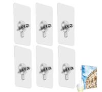 Painting Hooks Adhesive - 6X No , Heavy Duty Frame Hanger, Punch Free Wall Mount | Picture Hanging Solution for Kitchen Home Workplace Dormitory Office Living Room Gallery Decoration