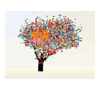 Painting Illustration Abstract Tree Love Heart Leaves Art Print Poster Wall Decor 12X16 Inch