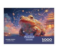 Painting of An Adorable Frog 1000 Pièces Rompecabezas Money Toad Desafiante Y Educativo para Adultos Jouets De Défi Familial 52x38cm/1000pcs