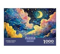 Painting of Colorful Clouds 1000 Pcs Ökopapier Puzzle Kitten Lebendige Bilder Kreatives Spiel Puzzles Für Erwachsene Und Kinder 70x50cm/1000pcs