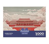 Painting of The Forbidden City 1000 Pcs Ökopapier Puzzle Forbidden City Lebendige Bilder Familienspiel Puzzles Für Erwachsene Und Kinder 70x50cm/1000pcs