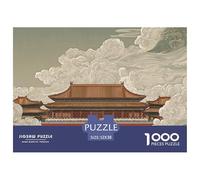 Painting of The Forbidden City 1000 Pcs Premium-Karton Puzzle Forbidden City Lebendige Bilder Familienspiel Puzzles Als Wohnaccessoires 52x38cm/1000pcs