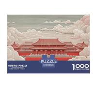Painting of The Forbidden City 1000 Pcs Premium-Karton Puzzle Forbidden City Lebendige Bilder Familienspiel Puzzles Für Erwachsene Und Kinder 38x26cm/1000pcs