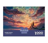 Painting of The Forbidden City 1000 Pcs Stabiler Karton Puzzle Colorful Sunset Stressabbau Kreatives Spiel Puzzles Für Erwachsene Und Kinder 70x50cm/1000pcs