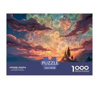 Painting of The Forbidden City 1000 Stück Premium-Karton Puzzle Colorful Sunset Lebendige Bilder Kreatives Spiel Puzzles Als Geburtstagsgeschenke 52x38cm/1000pcs