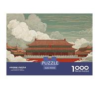 Painting of The Forbidden City 1000 Stück Stabiler Karton Puzzle Forbidden City Stressabbau Familienspiel Puzzles Als Geburtstagsgeschenke 70x50cm/1000pcs