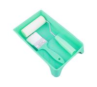 Painting Roller Kit, Short Handled Paint Roller Set with Tray, 9.06x5.71x1.77 Inches Compact Efficient Renovation Tool for Doors, Decks, Cabinets, Fences, Crafts and Touch Ups on House Projects