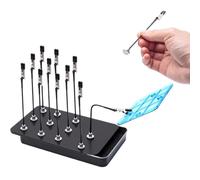 Painting Stand Base Holder - Metal Rubber 16.6x10.3x2.1cm Size | Portable DIY Modeling Tool With Alligator Clips | Mini Figures Painting Stand For Cars Card Photo Memo Airbrush Spray Craft Projects