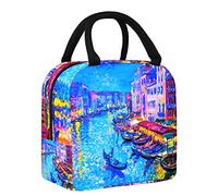 Painting Water City of Venice - Bolsa de almuerzo para mujer, bolsa térmica de apertura ancha, impermeable, a prueba de fugas, organizador de almuerzo térmico