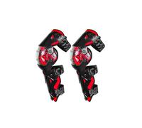 Pair Motorcycle Knee Pad Protector Non-slip Sleeves Knee Calf Shin Guards (Red)