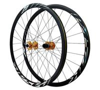 Paire Roues Vélo Route Frein Disque 700C Alliage D'aluminium Jantes 24 Trous Avant 2 Arrière 4 Roulements Moyeux Libres HG Dégagement Rapide 100/135mm pour 7 À 12 Vitesses
