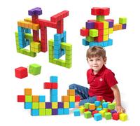 Pairez Toys Bloques de construcción magnéticos, cubos de apilamiento magnéticos de 1,65 pulgadas para niños pequeños, juguetes sensoriales y Montessori para niños y niñas de 1, 2, 3 años (36 unidades)