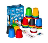 Pairez Toys Quick Stacking Cups Juegos para Niños Clásico Juego de Vasos Apilables Juegos de Speed Matching Cups Juguetes Interactivos para Padres Hijos con 24 Tarjetas y 30 Tazas