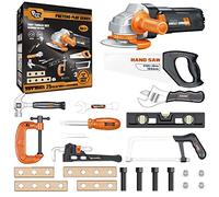 Pairez Toys Sets de Herramientas de Juego Niños de 3 a 5 Años, Amoladora Angular Realista, Llave Inglesa, Martello, Destornillador, Caja de Herramientas de Juego de Pretend Play