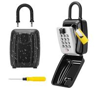 PAIRIER Caja Fuerte para Llaves con Gancho Caja Grande para Llaves de Combinación 12 Dígitos Impermeable Cajade para Llaves para Casa Garaje Oficina Escuela