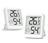 PAIRIER Termómetro interior y Higrómetro Digital Casa 2 Piezas Monitor de temperatura y medidor de humedad para el hogar Oficina Invernadero Bodega de vino