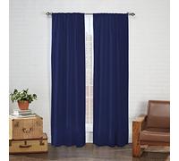 Pairs to Go Cadenza 203 cm x 137 cm-Bolsillo de Barra Doble para Ventana de salón, Azul Marino, 54" x 80"