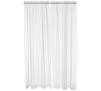 Pairs to Go Cortina de Ventana de 299.7 cm de Ancho x 241.3 cm de Largo, con Doble Bolsillo para cortinero, filtrante de luz, poliéster, Blanco, 149.9 cm de Ancho x 241.3 cm de Largo (Paquete de 2)
