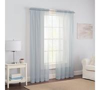 Pairs to Go Victoria Voile Par de Paneles Transparentes, Poliéster, Gris, 118x63, 2