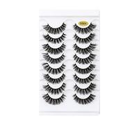 Pairs Volume 8D Pack Dramatic Lashes Lashes Cat- False Multipacks Wispy Faux Minks Long 8 Thick Eyelashes Eyeliner Waterproof (E, One Size)