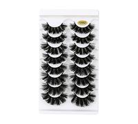 Pairs Volume 8D Pack Dramatic Lashes Lashes Cat- False Multipacks Wispy Faux Minks Long 8 Thick Eyelashes Eyeliner Waterproof (C, One Size)