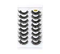 Pairs Volume 8D Pack Dramatic Lashes Lashes Cat- False Multipacks Wispy Faux Minks Long 8 Thick Eyelashes Lashes Eyelashes Eyelashes Eyeliner Waterproof (A, One Size)