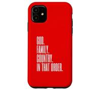 País de la Familia de Dios en Ese Orden Escritura Carcasa para iPhone 11
