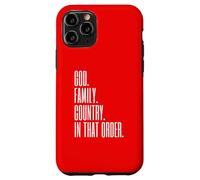 País de la Familia de Dios en Ese Orden Escritura Carcasa para iPhone 11 Pro