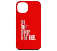 País de la Familia de Dios en Ese Orden Escritura Carcasa para iPhone 13