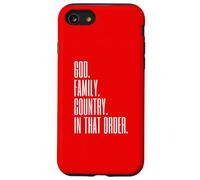 País de la Familia de Dios en Ese Orden Escritura Carcasa para iPhone SE (2020) / 7/8