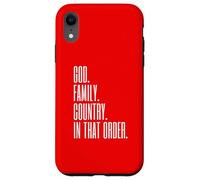 País de la Familia de Dios en Ese Orden Escritura Carcasa para iPhone XR