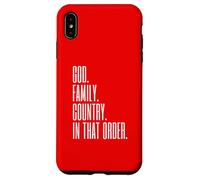 País de la Familia de Dios en Ese Orden Escritura Carcasa para iPhone XS MAX