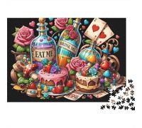 País de Las Maravillas difícil, Rompecabezas de 1000 Piezas para Adultos, país de Las Maravillas, poción, Pastel, Premium Resistente, desafiante, Alivio del estrés, 38x26cm/1000pzas