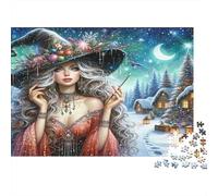 País de Las Maravillas Invernal de Las Brujas Puzzle 1000 Piezas Papel Reciclado para Adultos Puzzle para Adultos Imposible difícil desafiante Excelente Idea de Regalo 38x26cm/1000pcs
