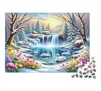 País de Las Maravillas Invernal Puzzle 1000 Piezas Papel Reciclado para Adultos Puzzle para Adultos Juego Familiar Divertido y desafiante Actividad Divertida para casa Excelente Idea de Regalo