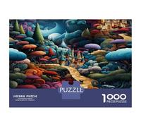 País Maravillas Puzzle 1000 Piezas De Cartón Grueso Senderos Setas Rompecabezas Anti Estrés Adultos para Actividad Abuelos Y Nietos como Regalo Original 38x26cm/1000pcs