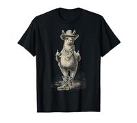 País Vaquero Alpaca Vintage Rodeo Vaquera Llama Occidental Camiseta
