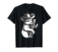 País Vaquero Llama Vintage Rodeo Vaquera Western Alpaca Camiseta