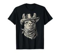 País Vaquero Llama Vintage Rodeo Vaquera Western Alpaca Camiseta