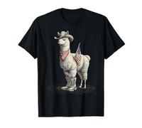 País Vaquero Llama Vintage Rodeo Vaquera Western Alpaca Camiseta