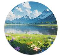 Paisaje 1.000 Piezas, Puzzle Adultos Anti-Estrés, Hermoso Rompecabezas Redondo, Juegos De Puzzle, Juguetes Anti-Estrés, (67.5x67.5cm)