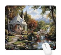 Paisaje Alfombrilla de Ratón Pequeña para Juegos de Velocidad,Mouse Pad río 240x200x3mm Alfombrillas Ratón Tamaño Pequeña Bordes Cosidos,Impermeable,Antideslizante Alfombrilla Escritorio Mujer D-803