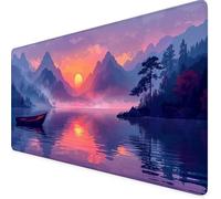 Paisaje Alfombrilla Ratón xxl 700x300x3mm, Púrpura Alfombrilla Escritorio Con Base Antideslizante Bordes Cosidos, Impermeable Duradera Mouse Pad Gaming, Protector Escritorio, Oficina Accesorios 6g-P20