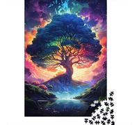 Paisaje árbol fantasía 1000 Piezas Stock De Cartas Premium Rompecabezas Conjunto Amantes De La Familia Divertido Juego Alivio del Estrés Decoración De Paredes 38x26cm/1000pcs