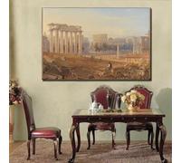 Paisaje arquitectónico de la antigua Roma, obra de arte del siglo XVIII, lienzo, póster e impresiones, arte de pared, imágenes, decoración del hogar, 40 x 60 cm, sin marco