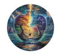 Paisaje artístico 120 Piezas Rompecabezas Cartón Animales Formas Animalizadas Imaginando el Espacio Puzzle Niños Hombres Niñas Mujeres Toda La Familia Educativo Portátil 120 PCS